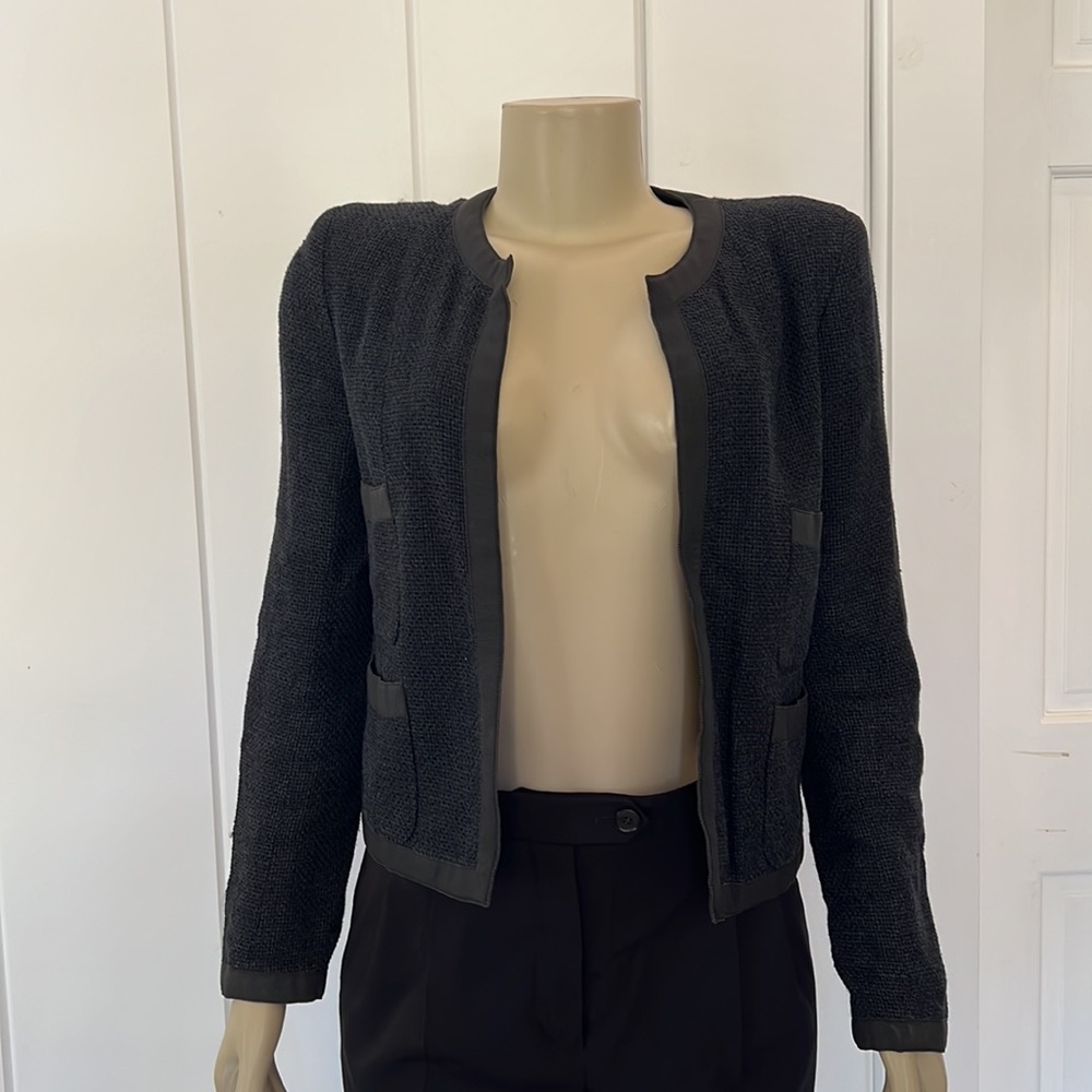 Chanel Navy and Black Jacket - size 36